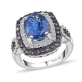 Premium Kashmir Kyanite, Multi Gemstone Ring in Platinum Over Sterling Silver (Size 10.0) 4.30 ctw - Sticky add to cart bar