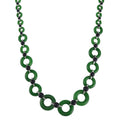 Green and Black Jade Graduated Necklace (18 Inches) in Platinum Over Sterling Silver 233.50 ctw - Sticky add to cart bar