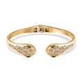 Simulated Diamond Cuff Bracelet in Platinum Over Copper (7.00 In) 0.20 ctw - Sticky add to cart bar