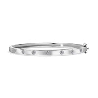 Luxuriant Lab Grown Diamond G-H SI 0.25 ctw Bangle Bracelet in Platinum Over Sterling Silver (6.50 In)