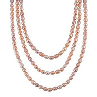 Freshwater Pearl 480.50 ctw Necklace in Silvertone 60 Inches