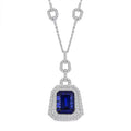 Chairman Vault Collection Certified & Appraised Rhapsody 950 Platinum AAAA Tanzanite and E-F VS Diamond Pendant Necklace 18 Inches 47.35 Grams 26.07 ctw - Sticky add to cart bar