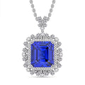 Chairman Vault Collection Certified & Appraised Rhapsody 950 Platinum AAAA Tanzanite and E-F VS Diamond Pendant Necklace 18 Inches 18.30 Grams 27.39 ctw - Sticky add to cart bar