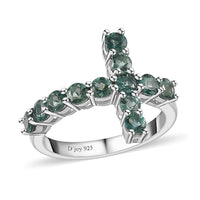 Premium Indian Ocean Apatite Ring in Platinum Over Sterling Silver (Size 10.0) 1.60 ctw