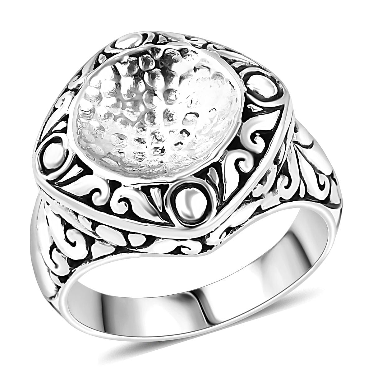 Bali Legacy Sterling Silver Floral Ring (Size 10.0) (8 g)