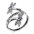 Bali Legacy Blue Sapphire 0.25 ctw Dragonfly Ring in Sterling Silver - Sticky add to cart bar