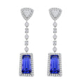 Chairman Vault Collection Certified & Appraised Rhapsody 950 Platinum AAAA Tanzanite and E-F VS Diamond Dangle Earrings 17.96 Grams 16.05 ctw - Sticky add to cart bar