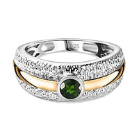 Chrome Diopside Ring in Sterling Silver (Size 8.0) 0.32 ctw
