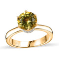 Luxoro 10K Yellow Gold Premium Brazilian Heliodor and G-H I2 Diamond Ring (Size 10.0) 2.00 ctw - Sticky add to cart bar