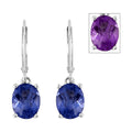Color Change Fluorite (IR) Lever Back Earrings in Rhodium Over Sterling Silver 4.25 ctw - Sticky add to cart bar