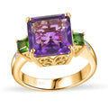 Luxoro 10K Yellow Gold Premium Moroccan Amethyst, Chrome Diopside, Diamond Accent (G-H, I2) Ring (Size 6.0) (4.15 g) 4.90 ctw - Sticky add to cart bar