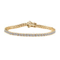 Moissanite Tennis Bracelet in Vermeil YG Over Sterling Silver (7.25 In) 5.40 ctw - Sticky add to cart bar
