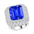 Chairman Vault Collection Certified & Appraised Rhapsody 950 Platinum AAAA Tanzanite and E-F VS Diamond Ring 19.50 Grams 17.60 ctw - Sticky add to cart bar
