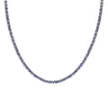 D'Joy Premium Tanzanite 17.70 ctw Tennis Necklace Platinum Over Sterling Silver 18 Inches - Sticky add to cart bar