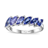 Tanzanite Ring in Platinum Over Sterling Silver (Size 10.0) 1.85 ctw