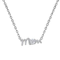 Moissanite MOM Necklace 18-20 Inches in Rhodium Over Sterling Silver 1.20 ctw - Sticky add to cart bar