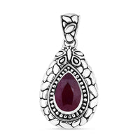 Bali Legacy Niassa Ruby (FF) Pendant in Sterling Silver 4.85 ctw