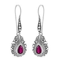 Bali Legacy Niassa Ruby (FF) Earrings in Sterling Silver 2.60 ctw