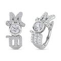 White Moissanite MOM Earrings in Rhodium Over Sterling Silver 1.40 ctw - Sticky add to cart bar