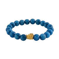 JCK Deal 24K Yellow Gold AAA Malgache Neon Apatite Beaded Dragon Stretch Bracelet 149.65 ctw