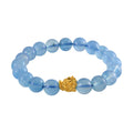 JCK Deal 24K Yellow Gold AAA Mangoro Aquamarine Beaded Dragon Stretch Bracelet 123.85 ctw - Sticky add to cart bar