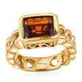 Karis Santa Ana Madeira Citrine Solitaire Ring in 18K YG Plated (Size 10.0) 2.00 ctw - Sticky add to cart bar