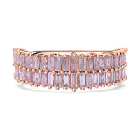 Luxoro 10K Rose Gold Natural Pink Diamond I3 Ring (Size 6.0) 1.10 ctw