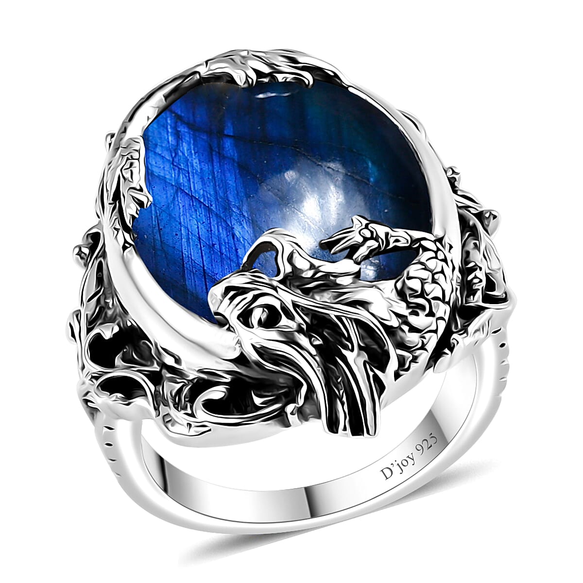 Artisan Crafted AAA Malagasy Labradorite Ring in Sterling Silver (Size 9.0) 17.70 ctw