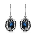 D'Joy Artisan Crafted AAA Malagasy Labradorite Dragon Earrings in Sterling Silver 13.40 ctw - Sticky add to cart bar