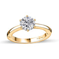 Moissanite Ring in Platinum Over Sterling Silver 1.00 ctw - Sticky add to cart bar