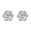 Moissanite Solitaire Stud Earrings in Platinum Over Sterling Silver 1.50 ctw - Sticky add to cart bar