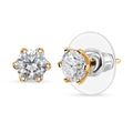 Moissanite Solitaire Stud Earrings in Vermeil YG Over Sterling Silver 1.53 ctw - Sticky add to cart bar