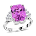Certified & Appraised Rhapsody 950 Platinum AAAA Patroke Kunzite and E-F VS Diamond Ring 6.90 Grams 8.00 ctw - Sticky add to cart bar