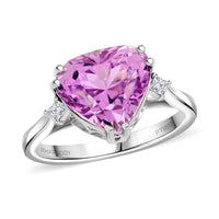Certified & Appraised Rhapsody 950 Platinum AAAA Patroke Kunzite, Diamond (E-F, VS) Ring (Size 10.0) (8.30 g) 7.50 ctw