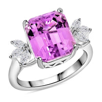 Certified & Appraised Rhapsody 950 Platinum AAAA Patroke Kunzite and E-F VS Diamond Ring (Size 10.0) 7.05 Grams 8.50 ctw