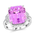 Certified & Appraised Rhapsody 950 Platinum AAAA Patroke Kunzite and E-F VS Diamond Ring (Size 6.0) 9.90 Grams 20.30 ctw - Sticky add to cart bar