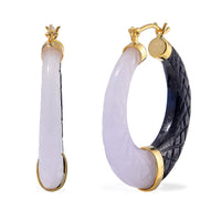 White Jade  Fancy Earring in Vermeil YG Sterling Silver 104.00 104.00 ctw