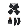 Black Acrylic Fiber Scarf with Pockets (62.99"x7.87"), Socks (4.92"x17.32") and LED Beanie Hat (7.87"x11") - Sticky add to cart bar