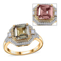 Luxoro 14K Yellow Gold AAA Turkizite, Natural Yellow and White Diamond (I2) (0.45 cts) Ring (Size 10.0) 5.25 ctw - Sticky add to cart bar