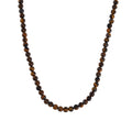 Yellow Tiger's Eye Beaded Necklace 18-24 Inches in Stainless Steel 190.30 ctw - Sticky add to cart bar
