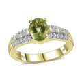 Luxoro 14K Green Gold AAA Natural Arikanga Tourmaline and G-H I2 Diamond Ring (Size 6.0) 4.50 Grams 1.15 ctw - Sticky add to cart bar