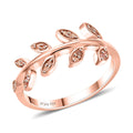 Uncut Natural Pink Diamond Ring in Vermeil RG Over Sterling Silver (Size 7.0) 0.10 ctw - Sticky add to cart bar