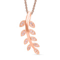 Uncut Natural Pink Diamond Pendant in Vermeil Rose Gold Over Sterling Silver 0.10 ctw - Sticky add to cart bar