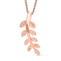 Uncut Natural Pink Diamond Pendant in Vermeil Rose Gold Over Sterling Silver 0.10 ctw