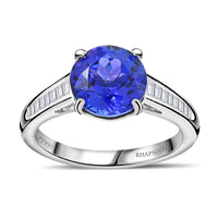 Certified & Appraised Rhapsody 950 Platinum AAAA Tanzanite, Diamond (E-F, VS) Ring (Size 7.0) (5.25 g) 3.05 ctw