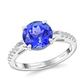Certified & Appraised Rhapsody 950 Platinum AAAA Tanzanite and E-F VS Diamond Ring (Size 10.0) 4.70 Grams 2.75 ctw - Sticky add to cart bar