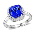 Certified & Appraised Rhapsody 950 Platinum AAAA Tanzanite and Diamond E-F VS Ring (Size 10.0) 6.10 Grams 4.00 ctw - Sticky add to cart bar