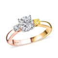 Modani 14K Tri Color Gold Natural White (Cent. 1ctw) VS, Pink and Yellow Diamond Ring (Size 5.0) 1.20 ctw - Sticky add to cart bar