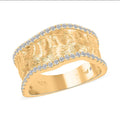 Clarte Sable Collection Moissanite Ring in Vermeil Yellow Gold Over Sterling Silver (Size 10.0) 0.50 ctw - Sticky add to cart bar