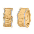 Clarte Sable Collection Moissanite Hoop Earrings in Vermeil Yellow Gold Over Sterling Silver 0.80 ctw - Sticky add to cart bar
